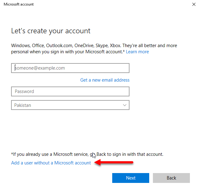 manage user account on windows 10